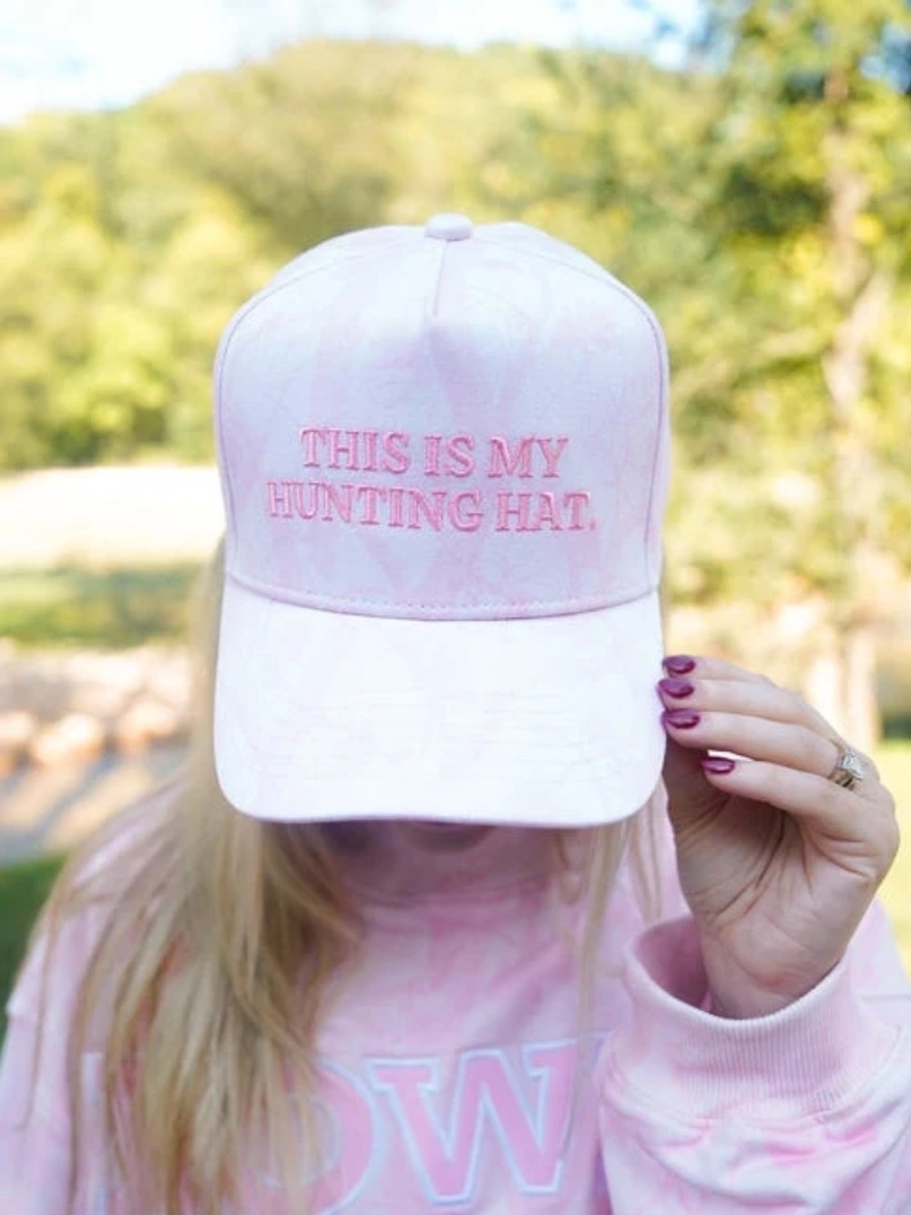 This Is My Hunting Hat - Pink Camo Trucker Hat Brand New!